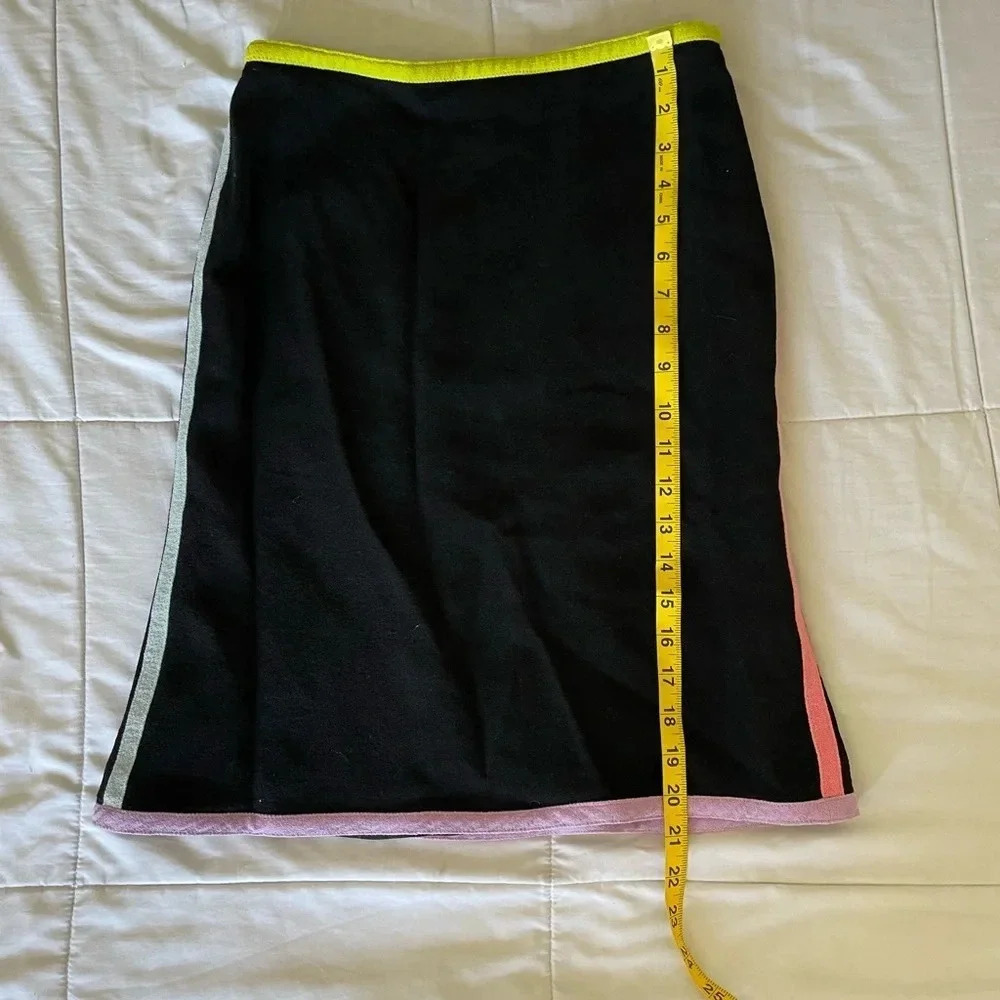 Moschino Black Mini Skirt with Yellow and Pink Accents - Picture 7 of 9